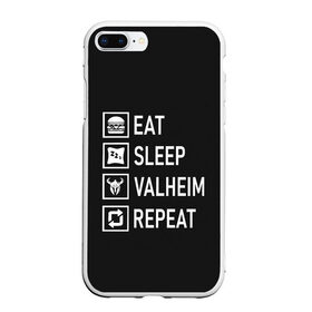 Чехол для iPhone 7Plus/8 Plus матовый с принтом Eat Sleep Valheim Repeat в Новосибирске, Силикон | Область печати: задняя сторона чехла, без боковых панелей | elder | loki | odin | the | thor | valheim | биврёст | валхейм | вальхейм | викинги | все | дракар | древний | древо | ётун | йотун | локи | мира | один | отец | тор | фенир | хель | черный лес | эйктюр