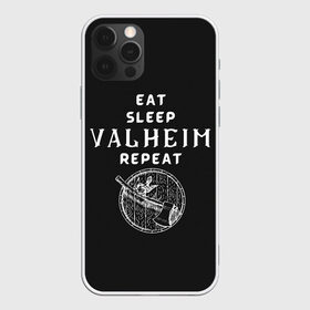 Чехол для iPhone 12 Pro Max с принтом Eat Sleep Valheim Repeat в Новосибирске, Силикон |  | Тематика изображения на принте: elder | loki | odin | the | thor | valheim | биврёст | валхейм | вальхейм | викинги | всеотец | дракар | древний | древо | ётун | йотун | локи | мира | один | тор | фенир | хель | черный лес | эйктюр