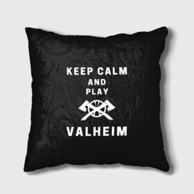 Подушка 3D с принтом Keep calm and play Valheim в Новосибирске, наволочка – 100% полиэстер, наполнитель – холлофайбер (легкий наполнитель, не вызывает аллергию). | состоит из подушки и наволочки. Наволочка на молнии, легко снимается для стирки | elder | loki | odin | the | thor | valheim | биврёст | валхейм | вальхейм | викинги | всеотец | дракар | древний | древо | ётун | йотун | локи | мира | один | тор | фенир | хель | черный лес | эйктюр