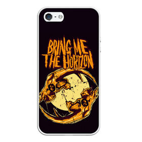 Чехол для iPhone 5/5S матовый с принтом BRING ME THE HORIZON в Новосибирске, Силикон | Область печати: задняя сторона чехла, без боковых панелей | Тематика изображения на принте: band | bring me the horizon | hardcore | metal | music | punk | rock | skull | бринги | группа | метал | музыка | панк | рок | череп