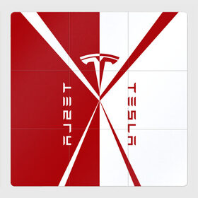 Магнитный плакат 3Х3 с принтом Tesla SSS в Новосибирске, Полимерный материал с магнитным слоем | 9 деталей размером 9*9 см | red | tesla | tesla car | tesla electric car | tesla lettering | tesla logo | tesla print | white | автомобиль тесла | белый | красный | логотип тесла | надпись тесла | принт тесла | тесла | электромобиль тесла