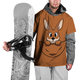Накидка на куртку 3D с принтом Кенгуренок в сумке в Новосибирске, 100% полиэстер |  | Тематика изображения на принте: animals | australia | baby | bag | cute | ears | eyes | jump | kangaroo | leap | mother | nose | paws | pocket | sack | shadow | tail | австралия | глаза | детеныш | животные | карман | кенгуренок | кенгуру | лапы | мама | мешок | милый | нос | няшный | п