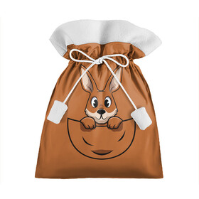 Подарочный 3D мешок с принтом Кенгуренок в сумке в Новосибирске, 100% полиэстер | Размер: 29*39 см | Тематика изображения на принте: animals | australia | baby | bag | cute | ears | eyes | jump | kangaroo | leap | mother | nose | paws | pocket | sack | shadow | tail | австралия | глаза | детеныш | животные | карман | кенгуренок | кенгуру | лапы | мама | мешок | милый | нос | няшный | п