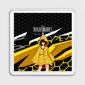 Магнит 55*55 с принтом Little Nightmares 2 в Новосибирске, Пластик | Размер: 65*65 мм; Размер печати: 55*55 мм | little nightmares | игра | страшилка | страшная игра | ужас | хоррор