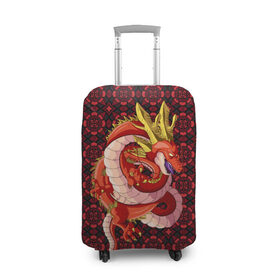 Чехол для чемодана 3D с принтом Шар дракона в Новосибирске, 86% полиэфир, 14% спандекс | двустороннее нанесение принта, прорези для ручек и колес | dragon ball | аниме | дракон | жемчуг дракона | узоры | шар дракона