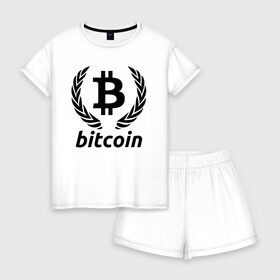 Женская пижама с шортиками хлопок с принтом БИТКОИН ЛОГОТИП в Новосибирске, 100% хлопок | футболка прямого кроя, шорты свободные с широкой мягкой резинкой | bitcoin | blockchain | btc | cardano | crypto | ethereum | polkadot | tether | xrp | бинанс | биткоин | блокчейн | валюта | деньги | криптовалюта | майнер | майнинг | цифровая валюта | цифровое золото | эфир