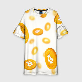 Детское платье 3D с принтом BITCOIN КРИПТОВАЛЮТА | CRYPTOCURRENCIES (Z) в Новосибирске, 100% полиэстер | прямой силуэт, чуть расширенный к низу. Круглая горловина, на рукавах — воланы | binance coin | bitcoin | blockchain | btc | cardano | crypto | ethereum | litecoin | polkadot | tether | xrp | биткоин | блокчейн | валюта | деньги | криптовалюта | майнер | майнинг | цифровая валюта | цифровое золото | эфир