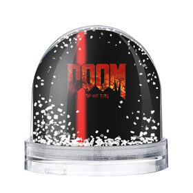 Снежный шар с принтом Doom Rip and Tear в Новосибирске, Пластик | Изображение внутри шара печатается на глянцевой фотобумаге с двух сторон | bethesda softworks | doom eternal | id software | rock | мик гордон