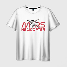 Мужская футболка 3D с принтом Mars Helicopter в Новосибирске, 100% полиэфир | прямой крой, круглый вырез горловины, длина до линии бедер | elon | helicopter | mars | musk | nasa. ingenuity | perseverance | rover | вертолет | изобретательность | илон | марс | марсоход | маск | наса | настойчивость