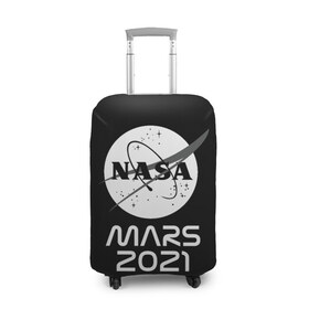 Чехол для чемодана 3D с принтом NASA Perseverance в Новосибирске, 86% полиэфир, 14% спандекс | двустороннее нанесение принта, прорези для ручек и колес | 2020 | 2021 | 21б | elon | mars | musk | nasa | perseverance | space | spacex | илон | космос | марс | марсоход | маск | наса | настойчивый