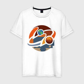 Мужская футболка хлопок с принтом Road to Mars (NASA) в Новосибирске, 100% хлопок | прямой крой, круглый вырез горловины, длина до линии бедер, слегка спущенное плечо. | 2020 | 2021 | 21б | elon | mars | musk | nasa | perseverance | space | spacex | илон | космос | марс | марсоход | маск | наса | настойчивый