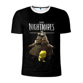 Мужская футболка 3D спортивная с принтом Little Nightmares 2 близнецы в Новосибирске, 100% полиэстер с улучшенными характеристиками | приталенный силуэт, круглая горловина, широкие плечи, сужается к линии бедра | little nightmares | little nightmares 2 | игра | литл нигмарес | литл нигмарес 2 | литл нигхтмарес | литл нигхтмарес 2 | ужас | хоррор | шестая