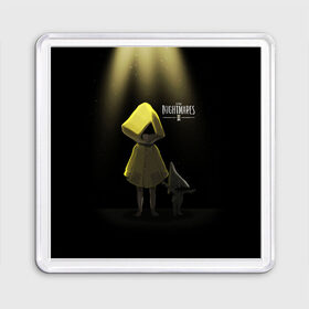 Магнит 55*55 с принтом Little Nightmares 2 в Новосибирске, Пластик | Размер: 65*65 мм; Размер печати: 55*55 мм | little nightmares | little nightmares 2 | игра | литл нигмарес | литл нигмарес 2 | литл нигхтмарес | литл нигхтмарес 2 | ужас | хоррор | шестая