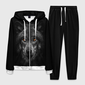 Мужской костюм 3D с принтом Evil Wolf в Новосибирске, 100% полиэстер | Манжеты и пояс оформлены тканевой резинкой, двухслойный капюшон со шнурком для регулировки, карманы спереди | animal | beast | dark | darkness | evil | moon | nigth | tegunvteg | werwolf | wild | wolf | вервольф | вой | волк | волки | волчара | дикий | животное | зверь | клык | клыки | луна | ночь | оборотень | полнолуние