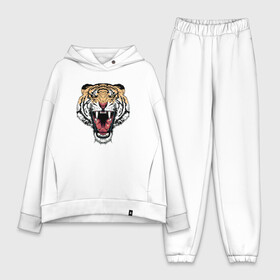 Женский костюм хлопок Oversize с принтом ТИГР в Новосибирске,  |  | animal | beast | cat | cute | fluffy | hunter | lion | lion cub | lion king | mane | predator | red | tail | tiger | yellow | большая кошка | грива | животное | зверь | кот | лёвушка | львенок | милый | муфаса | охотник | пушистый | симба | т