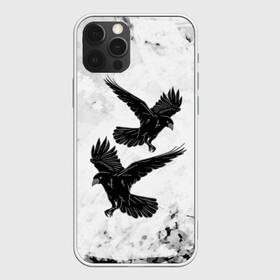 Чехол для iPhone 12 Pro с принтом Gothic crows в Новосибирске, силикон | область печати: задняя сторона чехла, без боковых панелей | animals | art | bird | black | crow | dark | halloween | wings | witch | арт | ворона | готика | готические | животные | крылья | нечисть | орел | перья | природа | птица | птица ворон | птичка | тьма | хеллоуин | хищник | черная птица
