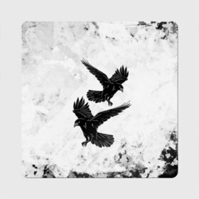 Магнит виниловый Квадрат с принтом Gothic crows в Новосибирске, полимерный материал с магнитным слоем | размер 9*9 см, закругленные углы | animals | art | bird | black | crow | dark | halloween | wings | witch | арт | ворона | готика | готические | животные | крылья | нечисть | орел | перья | природа | птица | птица ворон | птичка | тьма | хеллоуин | хищник | черная птица