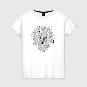 Женская футболка хлопок с принтом Векторный ЛЕВ в Новосибирске, 100% хлопок | прямой крой, круглый вырез горловины, длина до линии бедер, слегка спущенное плечо | animal | beast | cat | cute | fluffy | hunter | lion | lion cub | lion king | mane | predator | red | tail | yellow | большая кошка | грива | животное | зверь | король лев | кот | лев | лёвушка | львенок | милый | муфаса | охотник | пушистый 