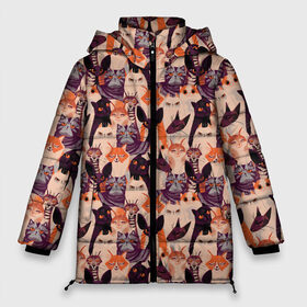 Женская зимняя куртка Oversize с принтом Мемные Коты Паттерн в Новосибирске, верх — 100% полиэстер; подкладка — 100% полиэстер; утеплитель — 100% полиэстер | длина ниже бедра, силуэт Оверсайз. Есть воротник-стойка, отстегивающийся капюшон и ветрозащитная планка. 

Боковые карманы с листочкой на кнопках и внутренний карман на молнии | animals | beast | eyes | sweet | глаза | животные | забавный | звери | кот | котенок | кошка | милый | паттерн | прикол | пушистый | пятна | смешной | точки | узор | фигуры | черный