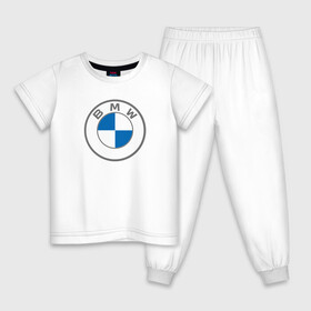 Детская пижама хлопок с принтом BMW в Новосибирске, 100% хлопок |  брюки и футболка прямого кроя, без карманов, на брюках мягкая резинка на поясе и по низу штанин
 | bavaria | bayerische motoren werke | bmw | bmw ag | bmw logo | баварец | беха | бнв | бумер | бэха