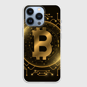 Чехол для iPhone 13 Pro с принтом ЗОЛОТОЙ БИТКОИН в Новосибирске,  |  | bitcoin | blockchain | btc | cardano | crypto | ethereum | polkadot | tether | xrp | бинанс | биткоин | блокчейн | валюта | деньги | криптовалюта | майнер | майнинг | цифровая валюта | цифровое золото | эфир