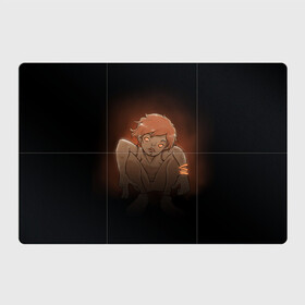 Магнитный плакат 3Х2 с принтом Мальчик Демон в Новосибирске, Полимерный материал с магнитным слоем | 6 деталей размером 9*9 см | dark | демон | мальчик | пирсинг | рыжий мальчик