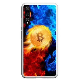 Чехол для Honor 20 с принтом БИТКОИН | BITCOIN FIRE в Новосибирске, Силикон | Область печати: задняя сторона чехла, без боковых панелей | Тематика изображения на принте: bitcoin | blockchain | btc | cardano | crypto | ethereum | polkadot | tether | xrp | бинанс | биткоин | блокчейн | валюта | деньги | криптовалюта | майнер | майнинг | цифровая валюта | цифровое золото | эфир