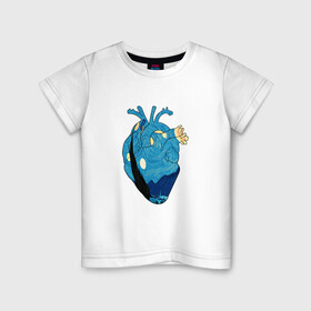 Детская футболка хлопок с принтом Сердце художника в Новосибирске, 100% хлопок | круглый вырез горловины, полуприлегающий силуэт, длина до линии бедер | heart | van gogh | абстракция | ван гог | живопись | звездная ночь | искусство | картина | краски | медицина | органы | рисунок | сердечко | сердце | текстуры | художник