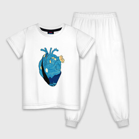 Детская пижама хлопок с принтом Сердце художника в Новосибирске, 100% хлопок |  брюки и футболка прямого кроя, без карманов, на брюках мягкая резинка на поясе и по низу штанин
 | heart | van gogh | абстракция | ван гог | живопись | звездная ночь | искусство | картина | краски | медицина | органы | рисунок | сердечко | сердце | текстуры | художник