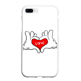 Чехол для iPhone 7Plus/8 Plus матовый с принтом люблю в Новосибирске, Силикон | Область печати: задняя сторона чехла, без боковых панелей | all you need is love | i love myself | love | love me | one love