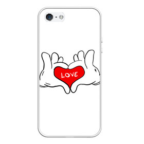 Чехол для iPhone 5/5S матовый с принтом люблю в Новосибирске, Силикон | Область печати: задняя сторона чехла, без боковых панелей | all you need is love | i love myself | love | love me | one love