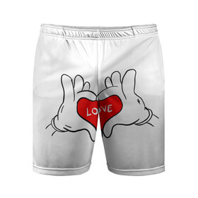 Мужские шорты спортивные с принтом люблю в Новосибирске,  |  | all you need is love | i love myself | love | love me | one love