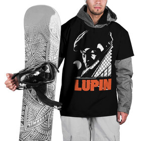 Накидка на куртку 3D с принтом Lupin - Сериал Люпен в Новосибирске, 100% полиэстер |  | lupin | netflix | детектив | логотип | люпен | люпин | люпэн | мужской | нетфликс | омар си | подарок | портрет | сериал | черный