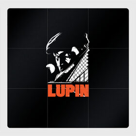 Магнитный плакат 3Х3 с принтом Lupin - Сериал Люпен в Новосибирске, Полимерный материал с магнитным слоем | 9 деталей размером 9*9 см | lupin | netflix | детектив | логотип | люпен | люпин | люпэн | мужской | нетфликс | омар си | подарок | портрет | сериал | черный