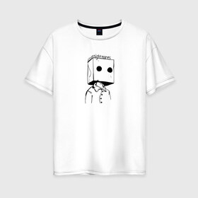 Женская футболка хлопок Oversize с принтом Little Nightmares 2 в Новосибирске, 100% хлопок | свободный крой, круглый ворот, спущенный рукав, длина до линии бедер
 | little nightmares 2 | герой | игра | литл найтмер | персонаж