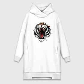 Платье-худи хлопок с принтом TIGER в Новосибирске,  |  | animal | beast | cat | cute | fluffy | hunter | lion | lion cub | lion king | mane | predator | red | tail | tiger | yellow | большая кошка | голова тигра | грива | животное | зверь | король лев | кот | милый | охотник | пушистый | тигр | тиг