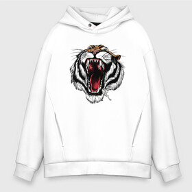 Мужское худи Oversize хлопок с принтом TIGER в Новосибирске, френч-терри — 70% хлопок, 30% полиэстер. Мягкий теплый начес внутри —100% хлопок | боковые карманы, эластичные манжеты и нижняя кромка, капюшон на магнитной кнопке | Тематика изображения на принте: animal | beast | cat | cute | fluffy | hunter | lion | lion cub | lion king | mane | predator | red | tail | tiger | yellow | большая кошка | голова тигра | грива | животное | зверь | король лев | кот | милый | охотник | пушистый | тигр | тиг