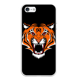 Чехол для iPhone 5/5S матовый с принтом ТИГР оскал в Новосибирске, Силикон | Область печати: задняя сторона чехла, без боковых панелей | animal | beast | cat | cute | fluffy | hunter | lion | lion cub | lion king | mane | predator | red | tail | tiger | yellow | большая кошка | голова тигра | грива | животное | зверь | король лев | кот | милый | охотник | пушистый | тигр | тиг