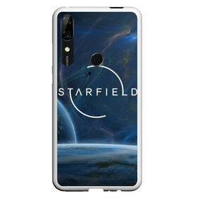 Чехол для Honor P Smart Z с принтом Starfield в Новосибирске, Силикон | Область печати: задняя сторона чехла, без боковых панелей | Тематика изображения на принте: bethesda game studios | bethesda softworks | звездное | космос | планеты