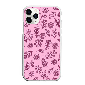 Чехол для iPhone 11 Pro Max матовый с принтом Hello Spring в Новосибирске, Силикон |  | casual | flowers | pink | summer | букет | бутоны | весна | ветки | девушкам | декор | лепестки | лето | листья | нежные | орнамент | поляна | природа | растения | рисунок | розовый узор | ромашки | текстура | узор