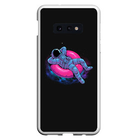 Чехол для Samsung S10E с принтом Floating dream в Новосибирске, Силикон | Область печати: задняя сторона чехла, без боковых панелей | Тематика изображения на принте: drift | drifting | float | floating | galaxy | milky | moon | planet | ship | space | spaceship | star | suit | surfing | to | travel | way | галактика | дрейф | звезда | корабль | космический | космонавт | космос | луна | млечный | планета | путешествие 