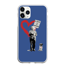 Чехол для iPhone 11 Pro Max матовый с принтом Любовь это ответ | Banksy в Новосибирске, Силикон |  | art | banksy | street art | арт | бэнкси | граффити | со смыслом | сосмыслом | стритарт