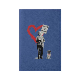Обложка для паспорта матовая кожа с принтом Любовь это ответ | Banksy в Новосибирске, натуральная матовая кожа | размер 19,3 х 13,7 см; прозрачные пластиковые крепления | art | banksy | street art | арт | бэнкси | граффити | со смыслом | сосмыслом | стритарт
