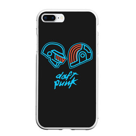 Чехол для iPhone 7Plus/8 Plus матовый с принтом Daft Punk в Новосибирске, Силикон | Область печати: задняя сторона чехла, без боковых панелей | acces | after | all | better | crush | da | daft | dance | discovery | faster | funk | get | harder | homework | human | instant | lose | lucky | memories | more | one | punk | random | stronger | time | to | yourself | бангальтер | дафт 