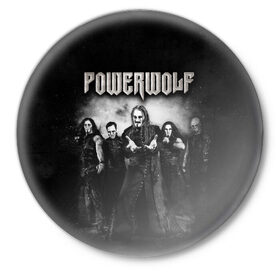 Значок с принтом Powerwolf в Новосибирске,  металл | круглая форма, металлическая застежка в виде булавки | Тематика изображения на принте: heavy metal | metal | powerwolf | группы | метал | музыка | пауэр метал | рок | хеви метал