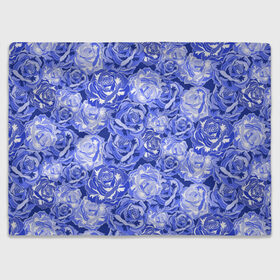 Плед 3D с принтом Голубые и синие розы в Новосибирске, 100% полиэстер | закругленные углы, все края обработаны. Ткань не мнется и не растягивается | Тематика изображения на принте: blue | flora | floral | flower | flowers | romantic | rose | roses | violet | букет роз | букет цветов | бутон | бутоны | день женщин | для девушек | для женщин | женский день | праздник | роза | романтика | садовая роза | флора