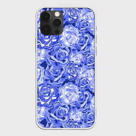 Чехол для iPhone 12 Pro Max с принтом Голубые и синие розы в Новосибирске, Силикон |  | blue | flora | floral | flower | flowers | romantic | rose | roses | violet | букет роз | букет цветов | бутон | бутоны | день женщин | для девушек | для женщин | женский день | праздник | роза | романтика | садовая роза | флора