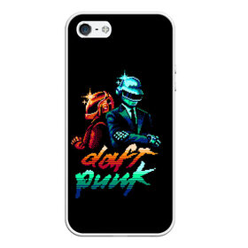 Чехол для iPhone 5/5S матовый с принтом Daft Punk в Новосибирске, Силикон | Область печати: задняя сторона чехла, без боковых панелей | cyberpunk | daft | daftpunk | electronic | get | guy | guy manuel | human | lucky | music | punk | robot | rock | thomas | дафт | дафтпанк | киберпанк | музыка | ню диско | панк | робот | рок | техно | томас | электро | электроник рок