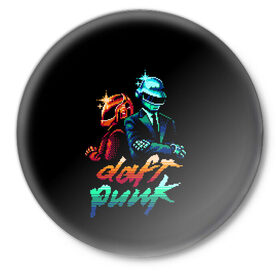 Значок с принтом Daft Punk в Новосибирске,  металл | круглая форма, металлическая застежка в виде булавки | cyberpunk | daft | daftpunk | electronic | get | guy | guy manuel | human | lucky | music | punk | robot | rock | thomas | дафт | дафтпанк | киберпанк | музыка | ню диско | панк | робот | рок | техно | томас | электро | электроник рок