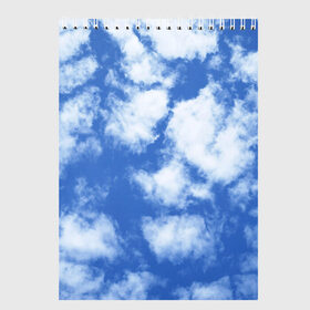 Скетчбук с принтом ОБЛАКА в Новосибирске, 100% бумага
 | 48 листов, плотность листов — 100 г/м2, плотность картонной обложки — 250 г/м2. Листы скреплены сверху удобной пружинной спиралью | голубое небо | небо | небо паттерн | нежное небо | облака | синее небо | синий | тучи